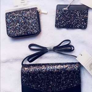 Snap Closure Crossbody Bag, Small Zip Wallet